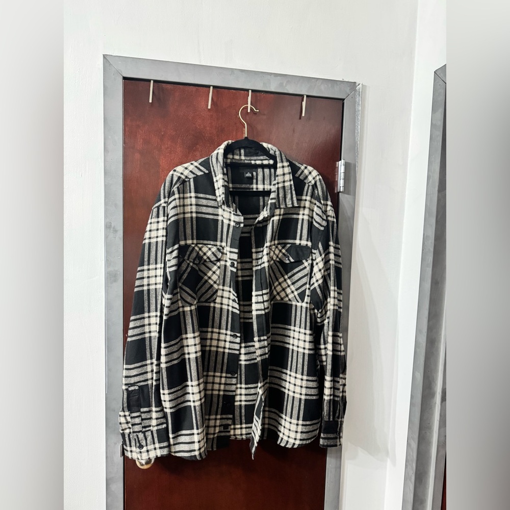 Steve’s Jeans Black and White Plaid Shirt